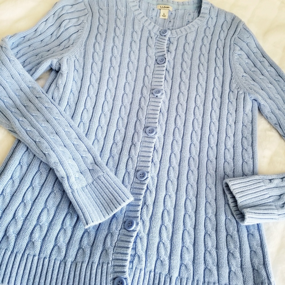 L.L. Bean Cable Knit Sweater - Picture 3 of 8